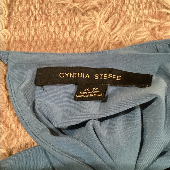 CYNTHIA STEFFE CECE BLUE GRAY LONG SLEEVE FLARED SHIFT DRESS SZ.XS - Picture 9 of 16